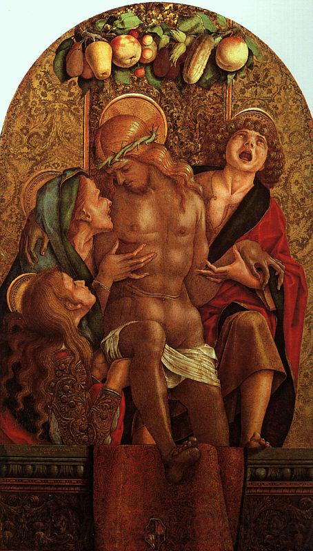 Carlo Crivelli Lamentation over the Dead Christ Spain oil painting art